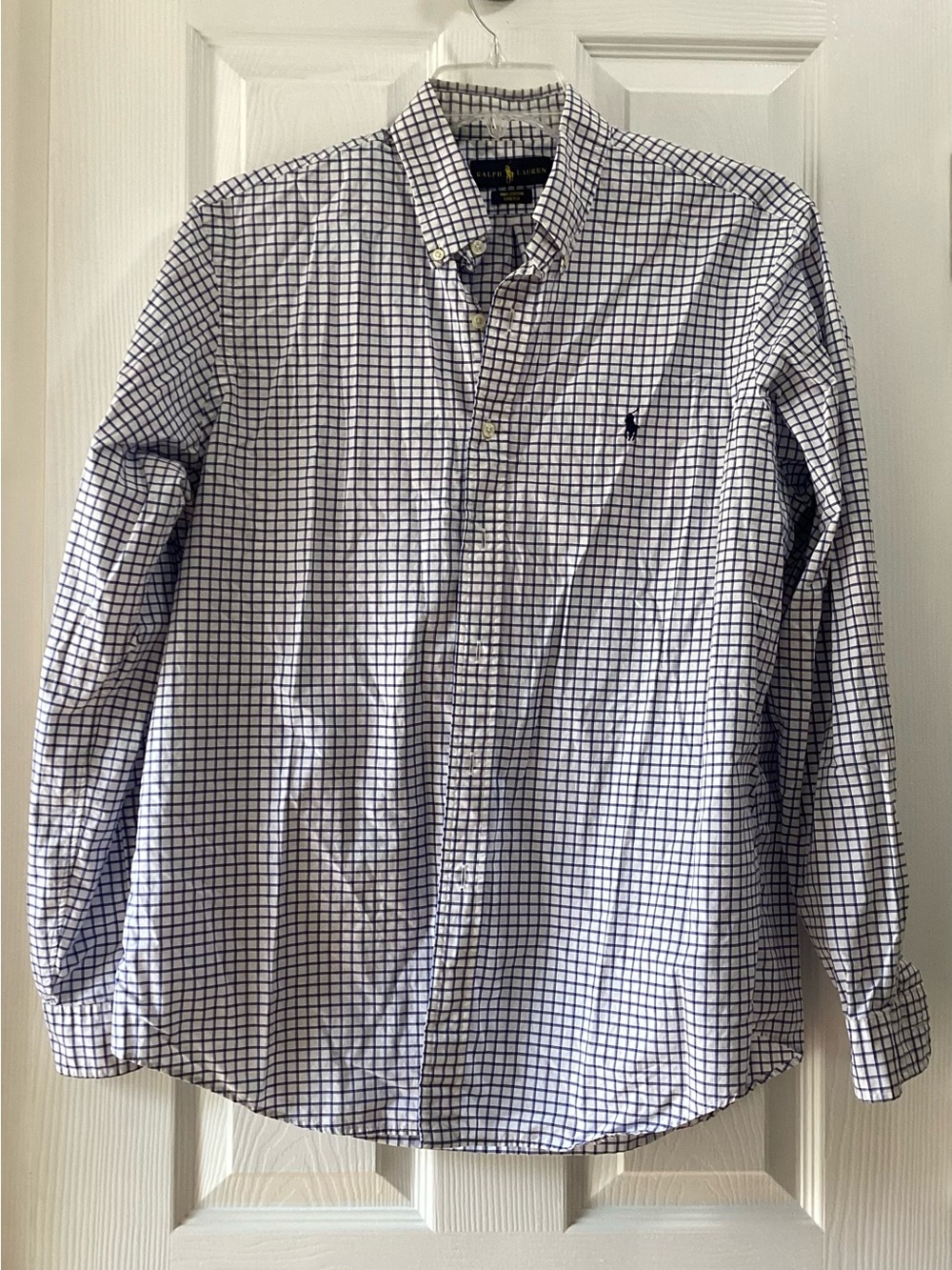Polo by Ralph Lauren White & Navy Checked Button-Down Shirt
